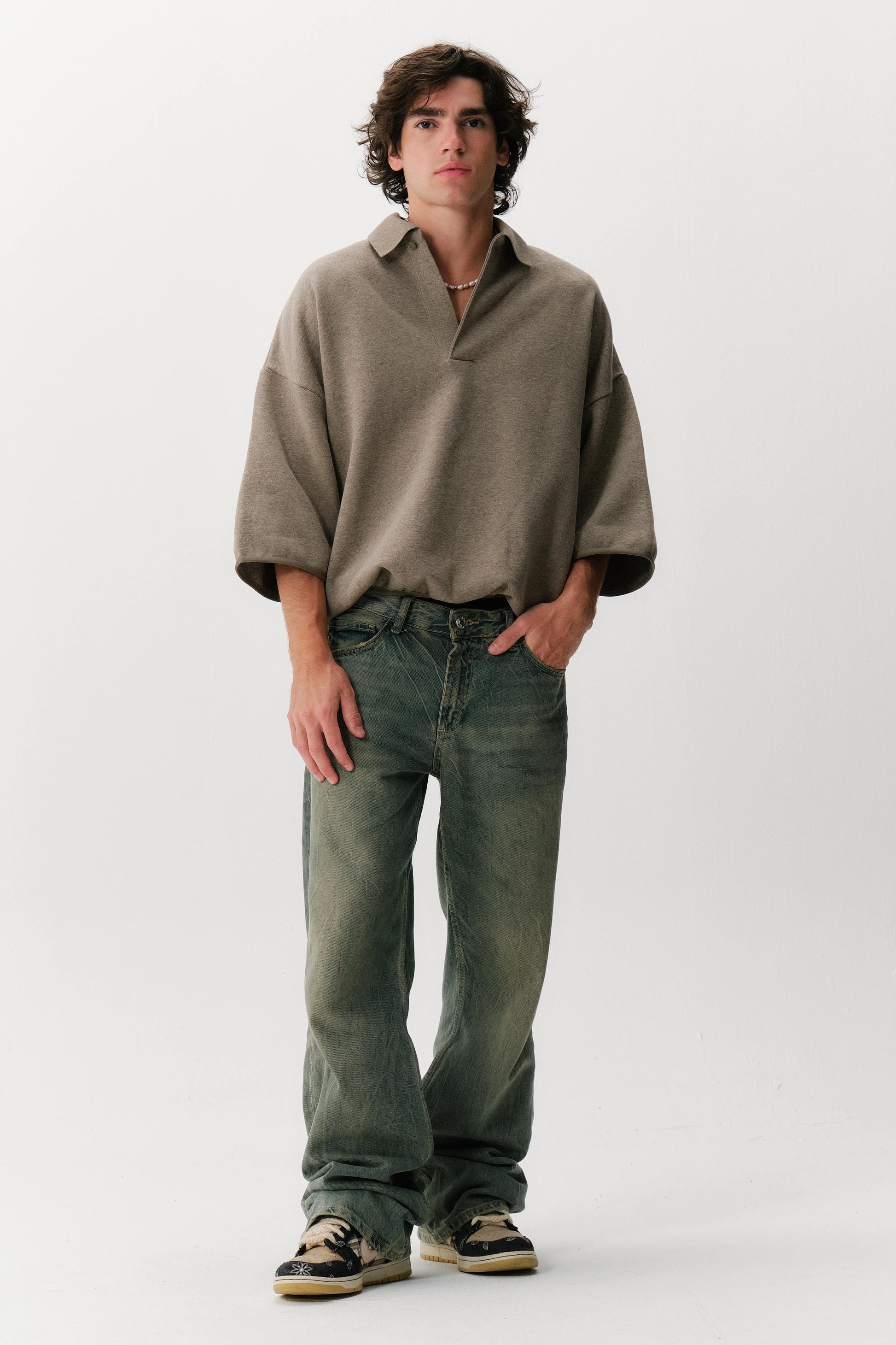 Camiseta Polo Essentials 3/4 Sleeve