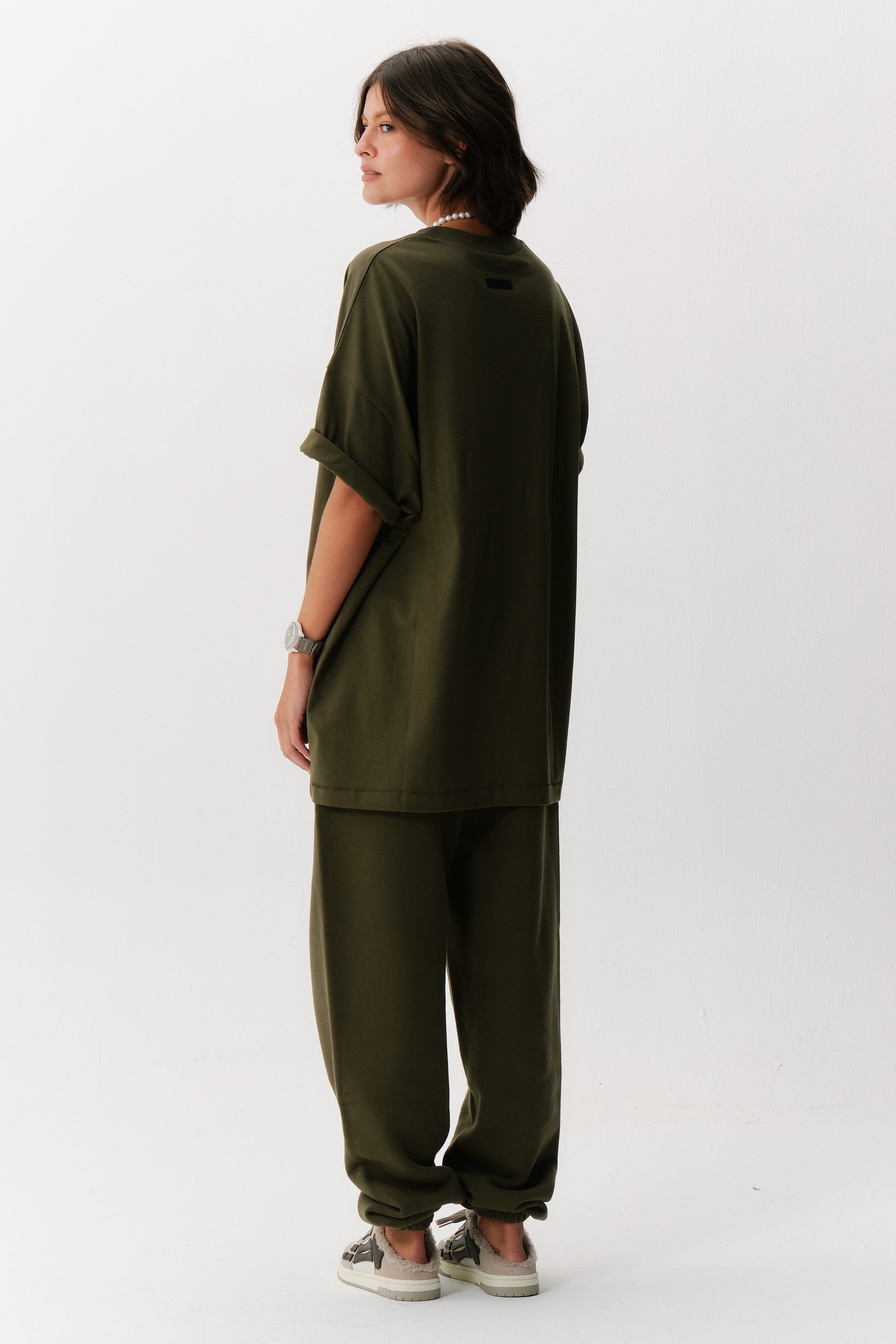 Camiseta Essentials Jersey Crewneck Military