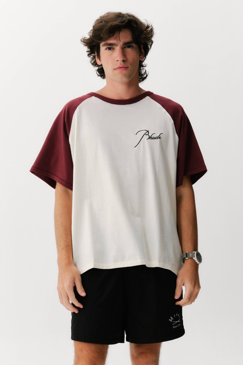 Camiseta Rhude Raglan Logo