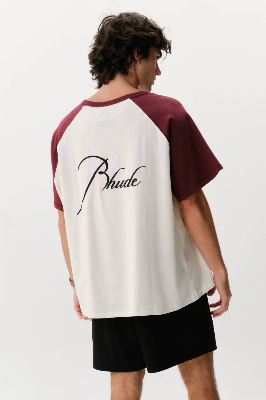 Camiseta Rhude Raglan Logo