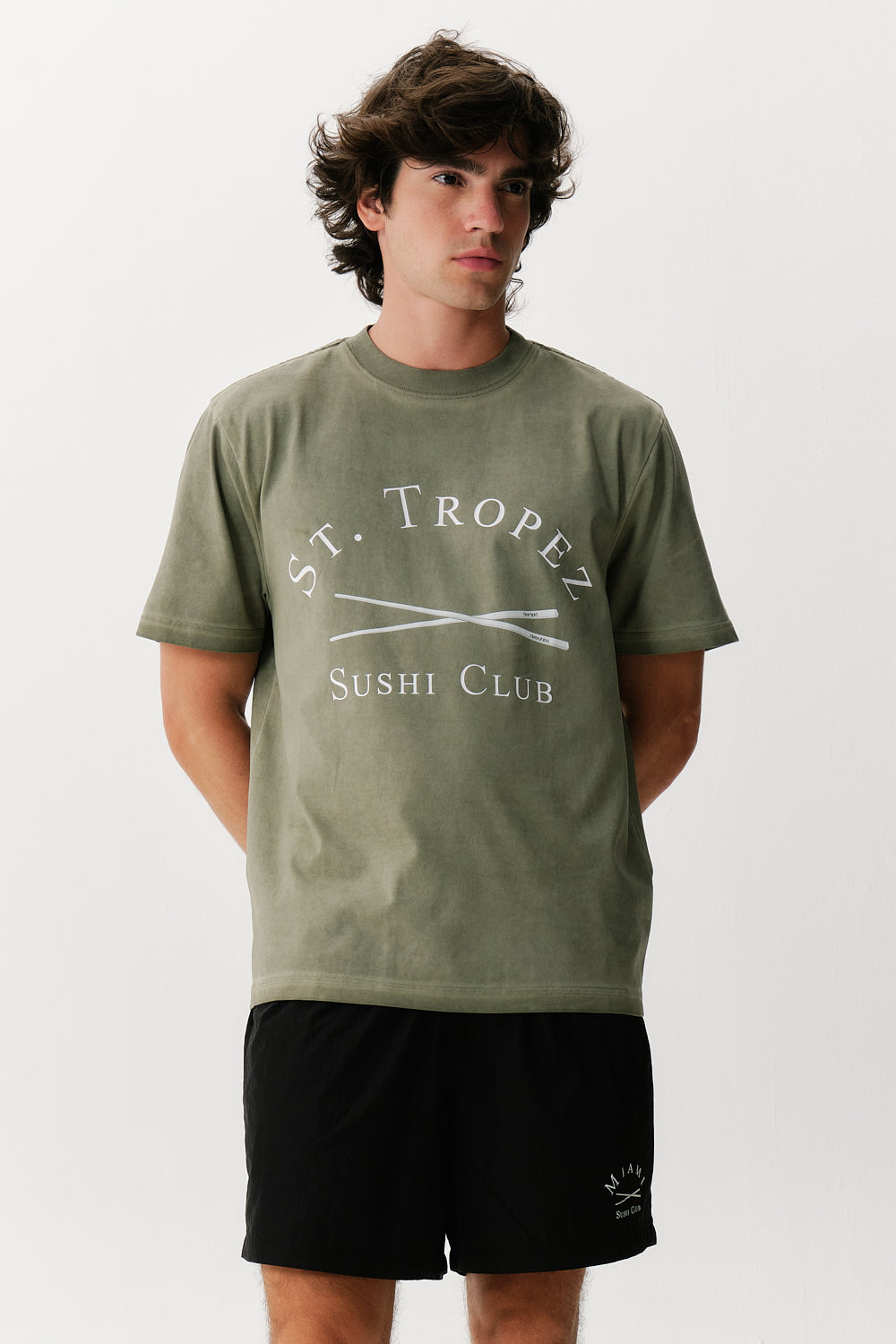 Camiseta Sushi Club STSC Flag Relaxed Oil Washed