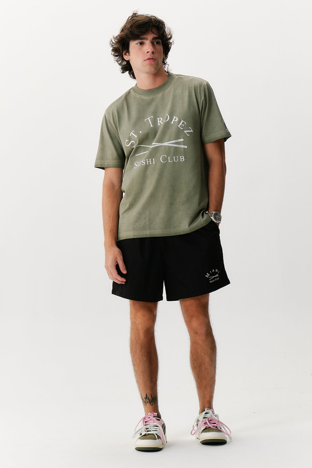 Camiseta Sushi Club STSC Flag Relaxed Oil Washed