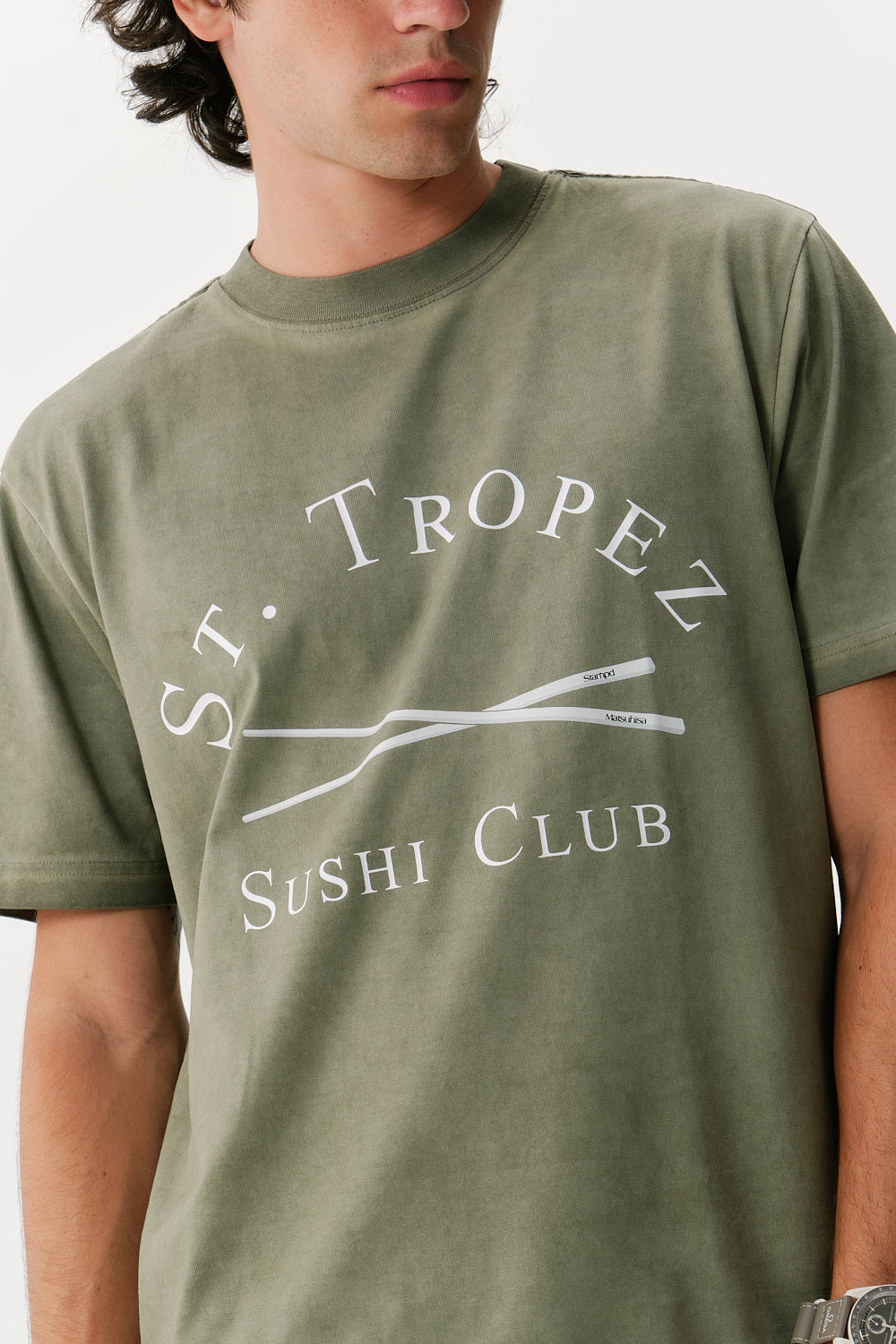 Camiseta Sushi Club STSC Flag Relaxed Oil Washed