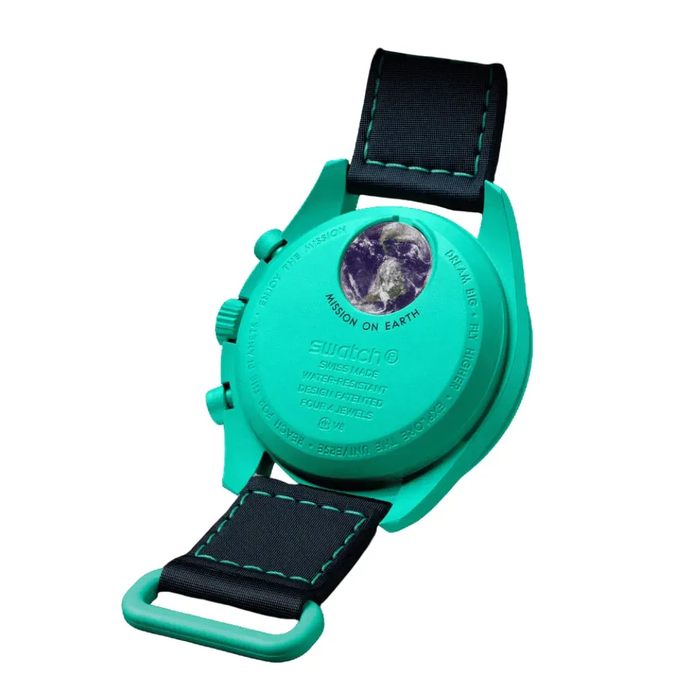 Relógio Omega x Swatch MoonSwatch Polar Lights