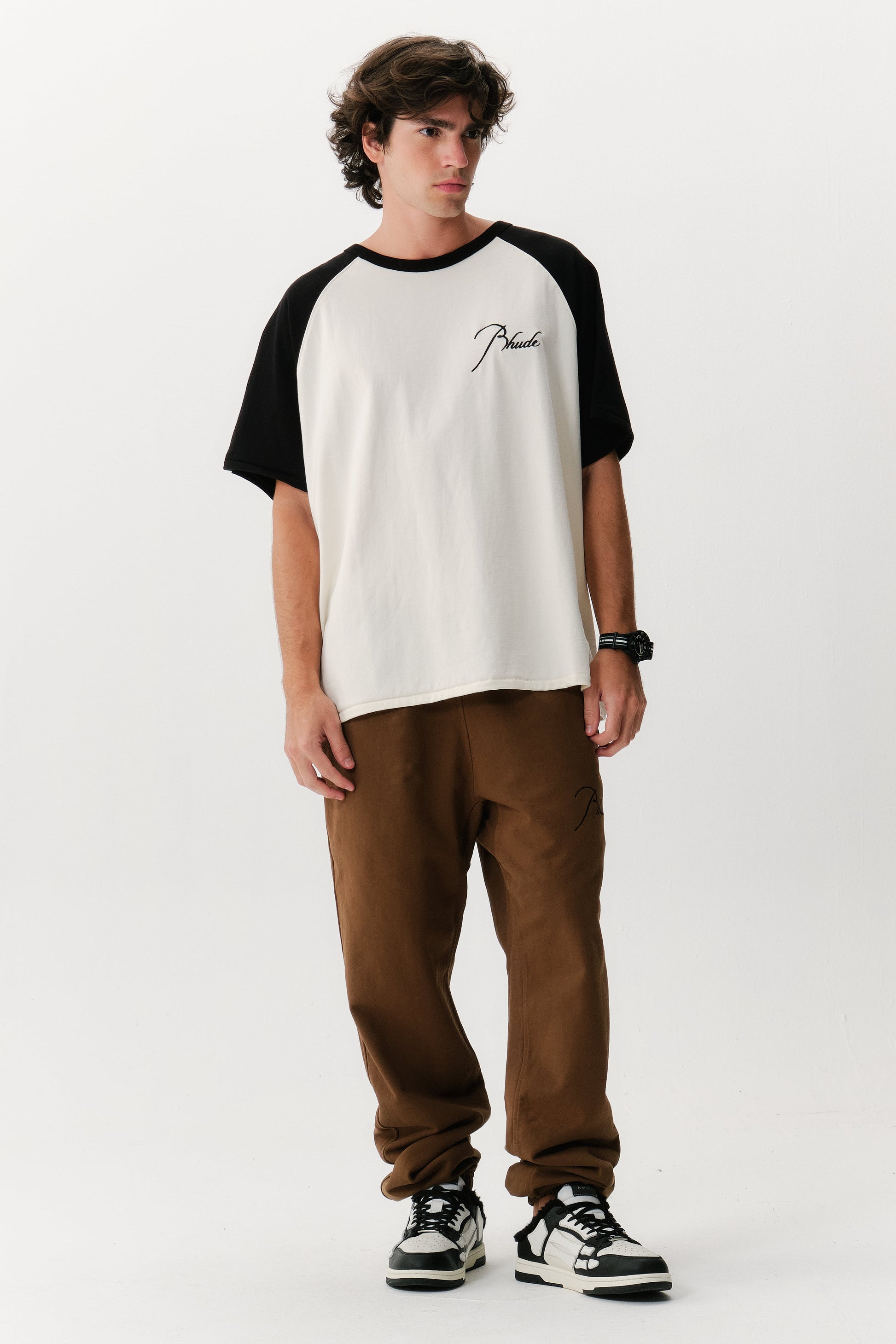 Camiseta Rhude Raglan Logo
