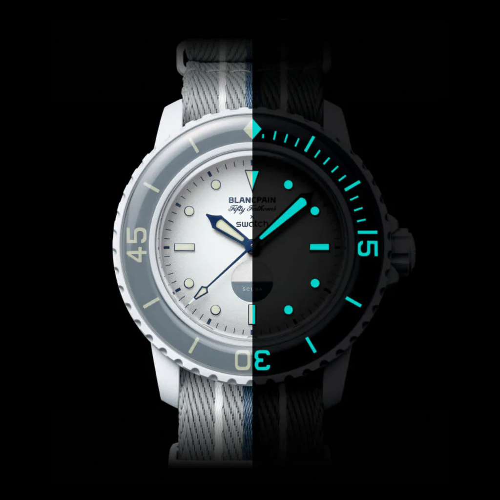 Relógio Blancpain x Swatch Antarctic Ocean