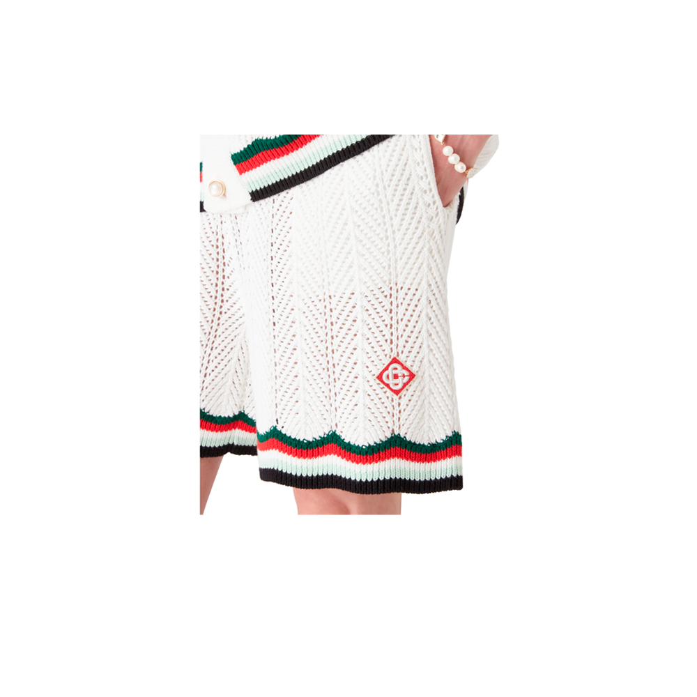 Shorts Casablanca Cotton Chevron Crochet