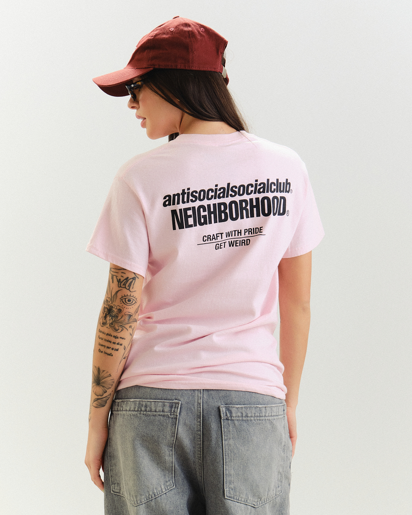 Camiseta Anti Social Social Club x Neighborhood Cambered