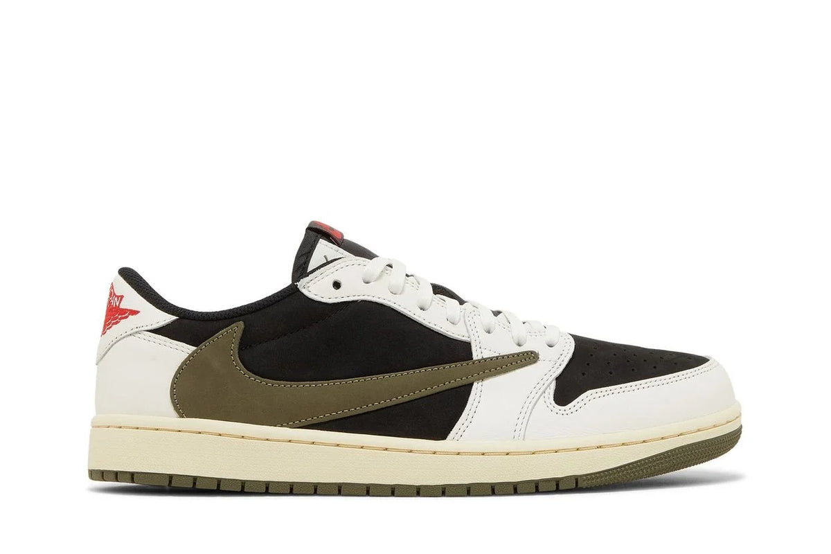 NIKE AIR JORDAN 1 LOW X TRAVIS SCOTT MEDIUM OLIVE VERDE 40.5