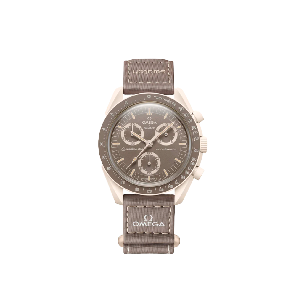 Relógio Omega x Swatch Moonswatch Mission on Earth Desert