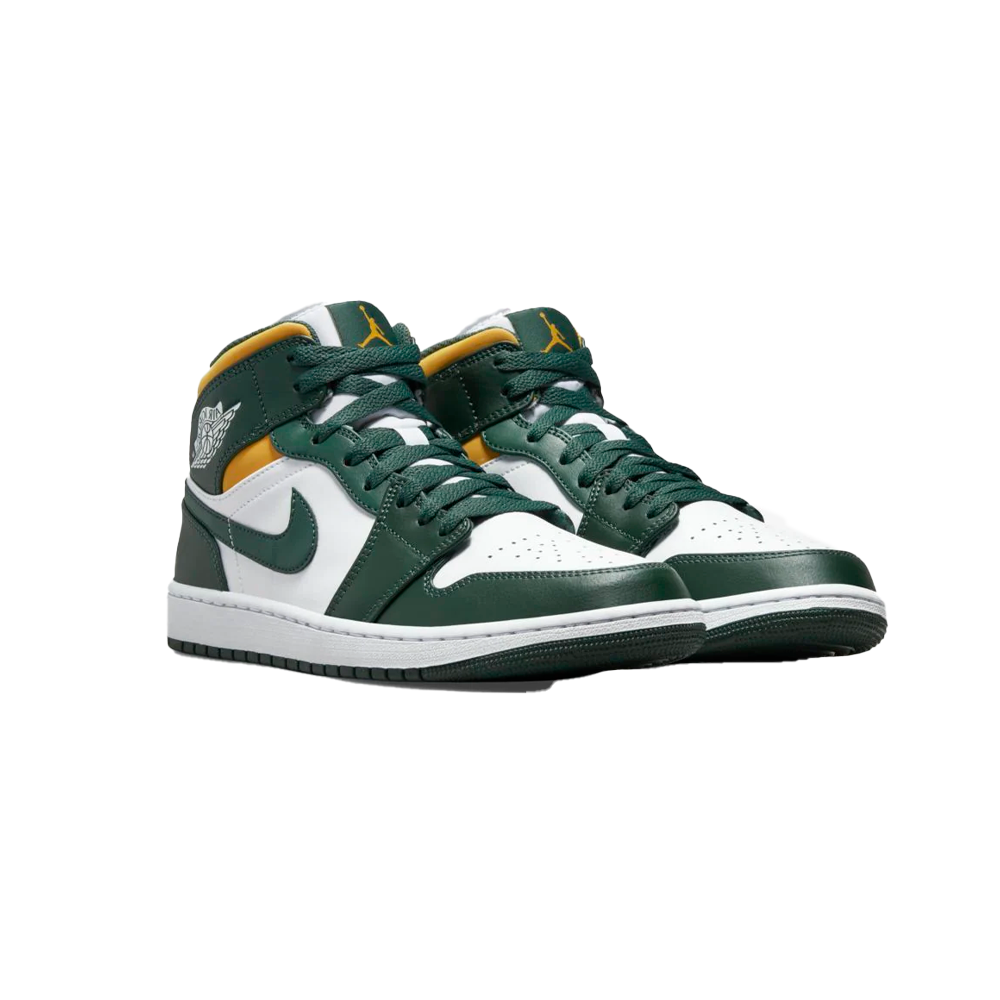 Nike Air Jordan 1 Mid Sonics Green Yellow